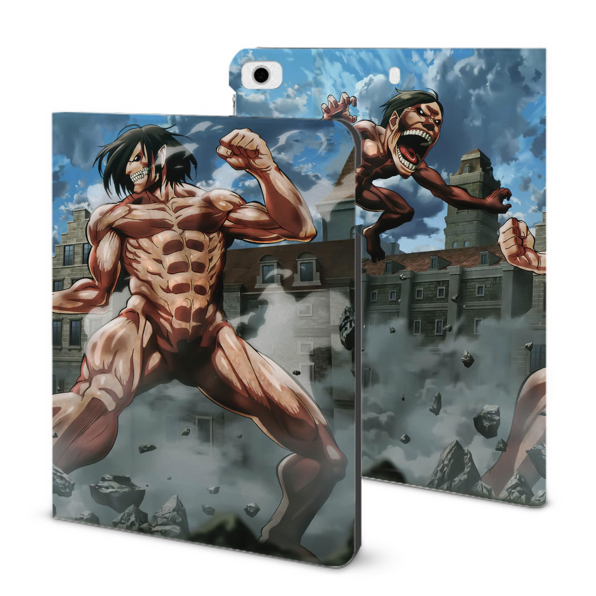 （画像用） 進撃の巨人 Attack on Titan IPad ケース ブック型 PUレザー TPU 耐衝撃 軽量 薄型 ペン収納なし 全面保護 IPad 各モデル対応